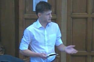 Coun Robert Reiss proposing a LibDem amendment to a motion about Sheffield Poverty Truth Commission at a meeting of Sheffield City Council on October 1, 2025. Picture: Sheffield Council webcast