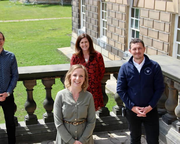 LtoR Darren Procter, Head of Hospitality, Chief Operations Officer Paula Kaye, Events Manager Lydia Tickner and Head of Marketing and Digital Gabriel Morrison