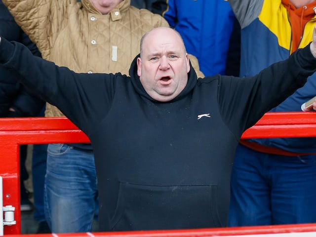 Mansfield Town fans at Crawley Town FC.