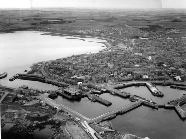 Aerial view of Peterhead, Aberdeenshire