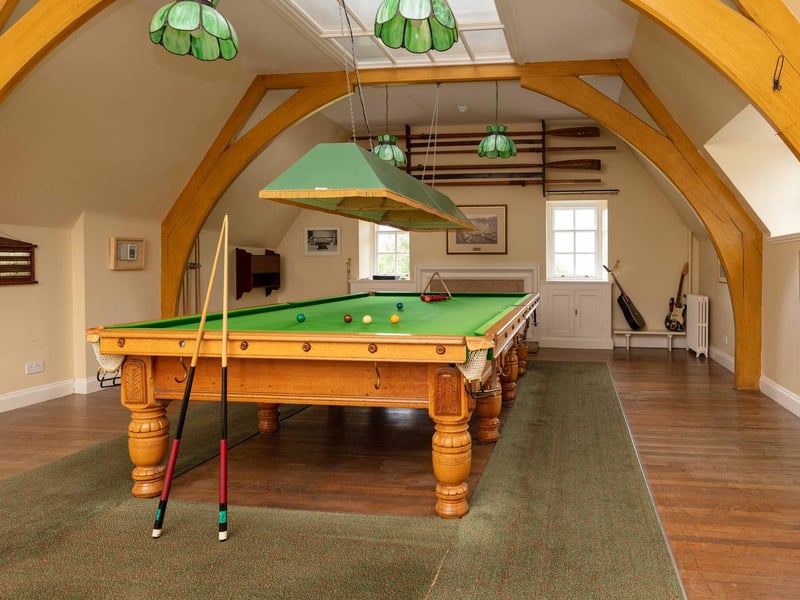 Billiards room.
