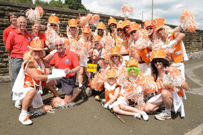 Performing in their fortieth carnival the Billerettes made a donation to the Mountain Rescue team who were celebrating their fiftieth anniversary in 2014