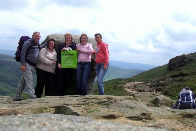 Steve Herbert, Alison Castelluccio, Sarah Wain, Lisa Carpenter and Janet Kierstenson. all from the Midlands Co-op store on Wardgate Way, Holme Hall, recently walked eight steep miles to the top of Kinder Scout to raise funds for their corporate charity in 2009
