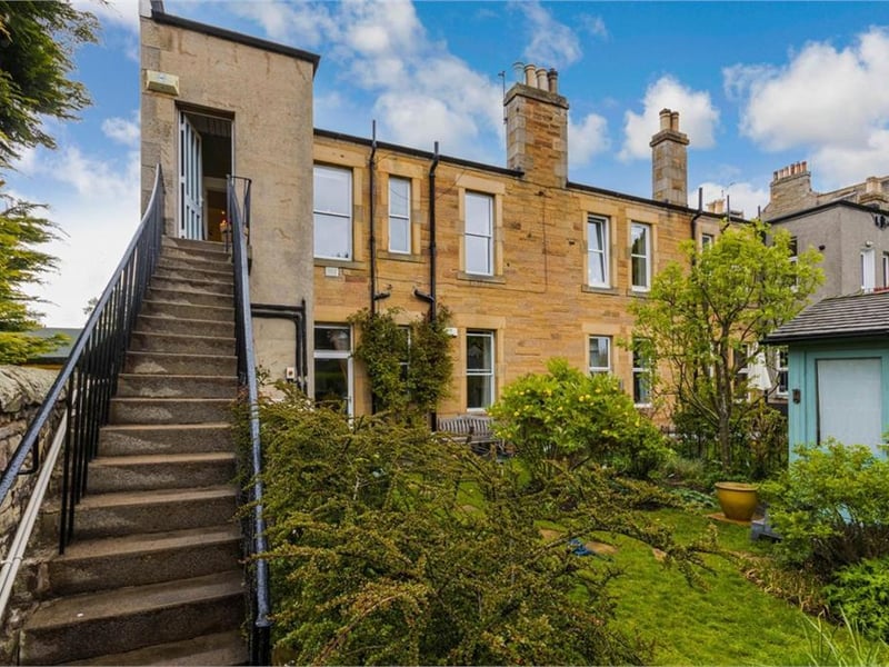 Rear door and stairs to garden.