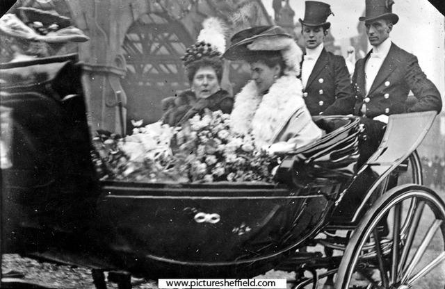 Princess Henry of Battenburg, leaving Midland Station for the unveiling of Queen Victoria's Statue Date: 11/05/1905. Pic: www.picturesheffield.com Ref: s03828