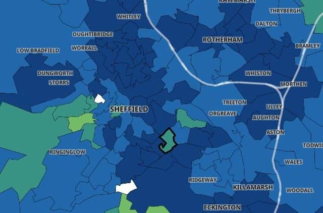 These are the Sheffield areas where the infection rate is falling fastest.