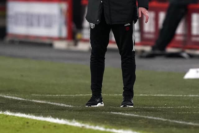 Chris Wilder manager of Sheffield Utd during the FA Cup match at Bramall Lane, Sheffield. Picture date: 10th February 2021. Picture credit should read: Andrew Yates/Sportimage
