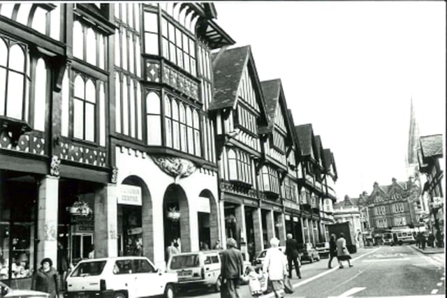 A view of the Vic veranda and it's row of shops from 1992