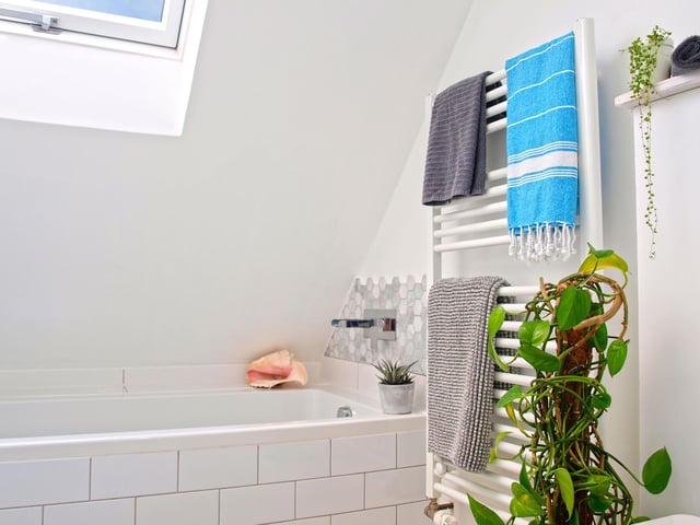 A view of one of the bungalow's bathrooms.