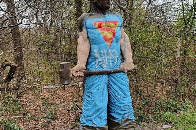 The Parkway Man statue in Handsworth has been given a makeover celebrating the NHS superheroes risking their health to help others during the coronavirus crisis