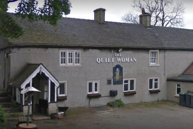 The Quiet Woman, in the village of Earl Sterndale, is said to be a reference to the tale of Chattering Charteris, a woman from the 12th century who - as an unsympathetic legend has it - had her head cut off by her publican husband for being a 'nag'. The motto on the pub sign reads 'Soft words turnety away wrath'. There are alternative, less gruesome versions of the tale.