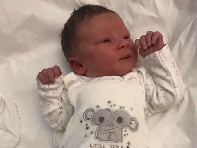Bobby Arthur Bramwell was born at 15:41 on 20/04/20 by emergency C-section weighing 8lb5.