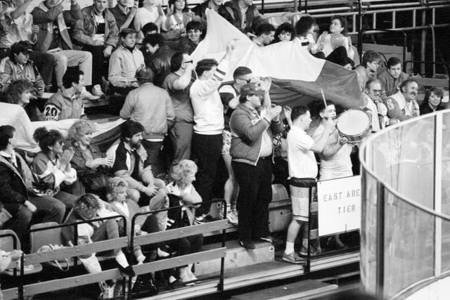 Fife Flyers fans at Wembley, late 1980s