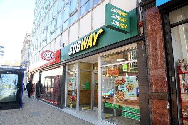 Subway in Commercial Road, Portsmouth is open for takeaway collection deliveries during the lockdown. Picture: Sarah Standing (051120-7735)