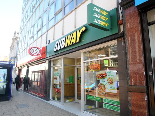 Subway in Commercial Road, Portsmouth is open for takeaway collection deliveries during the lockdown. Picture: Sarah Standing (051120-7735)