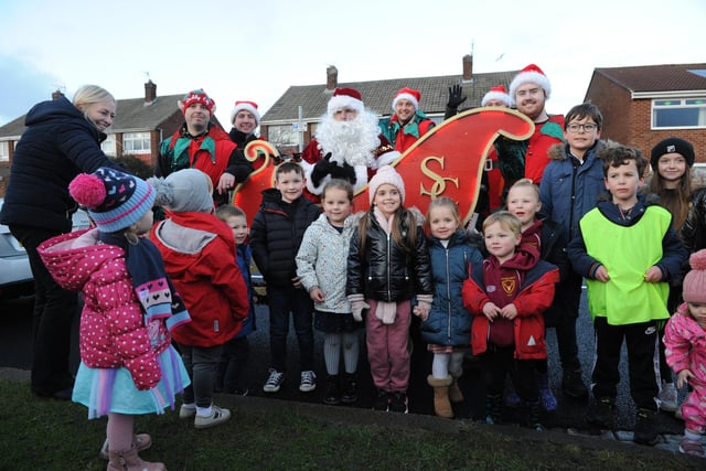 Youngsters gathered at Seaton Carew's Hornby Park, for the start of the Santa Tour.