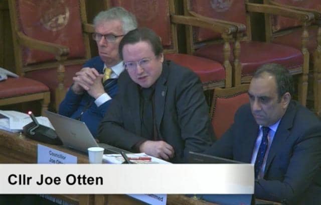 Cllr Joe Otten said he wouldn't support the council to join the Sheffield Coalition Against Israeli Apartheid group.