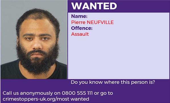 Pierre Neufville is wanted in connection with an assault. The crime happened in Southampton.