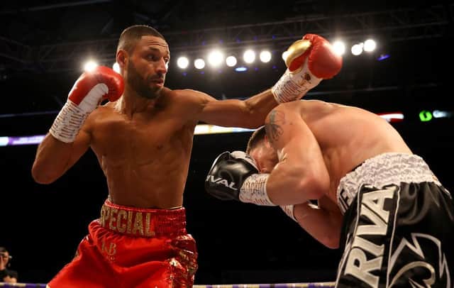 Kell Brook in action against Mark DeLuca earlier this year. Photo: Richard Heathcote/Getty Images