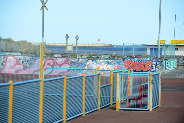 This skate park and play area would normally be busy with teenagers and families but instead remained deserted.
