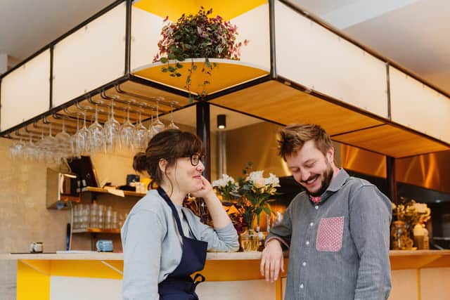Tonco owners Joe Shrewsbury and Flo Russell. The restaurant, based on Dyson Place off Sharrowvale Road, in Sheffield, has been recognised in the Observer Food Monthly Awards as one of the best restaurants in the UK. Photo: Danni Maibaum