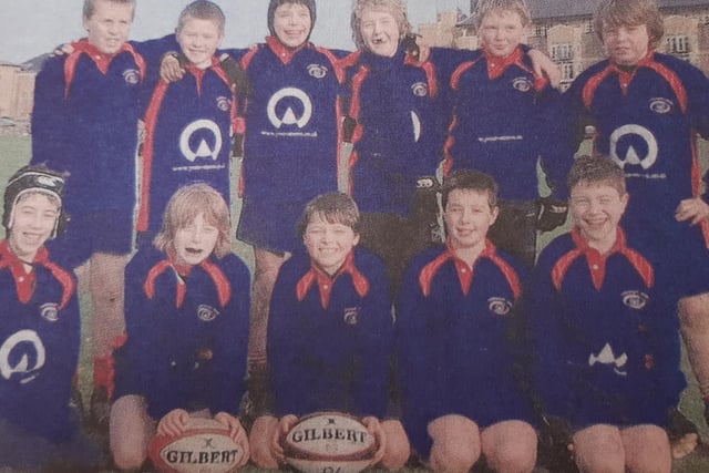 Kirkcaldy Rugby Club's Wee Blues P6 team which took part in the Madras Tournament.