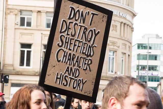 Protests against demolition in 2015. Pic by Guy Atkinson.