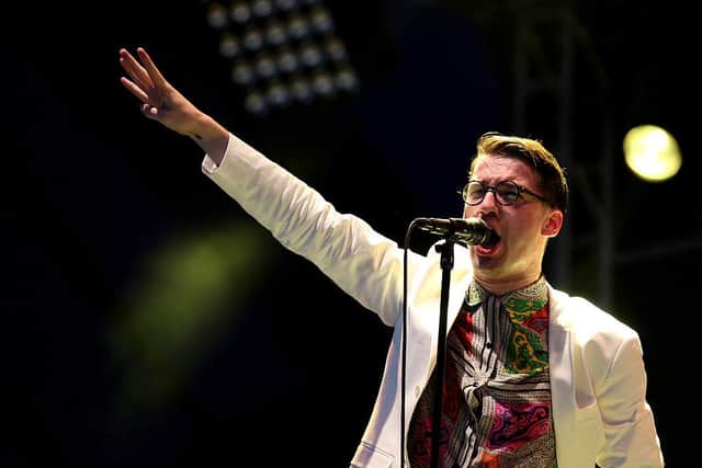 Fred Macpherson of Spector, who are one of the headliners.  (Photo by Simone Joyner/Getty Images)