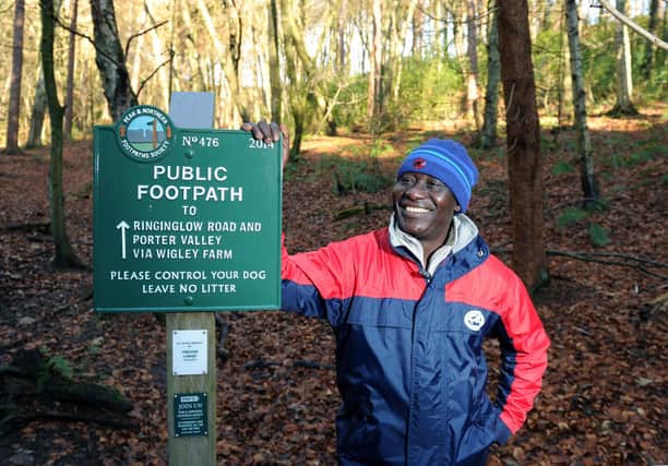Sheffield walking group founder and environmentalist Maxwell Ayamba