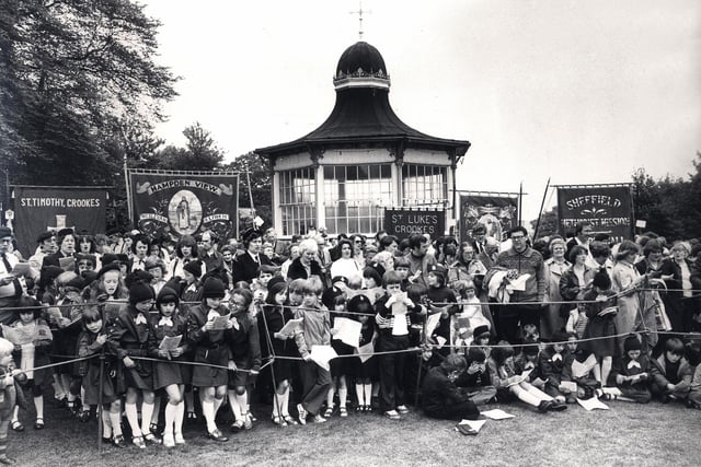 The Weston Park Whit Sing in 1980