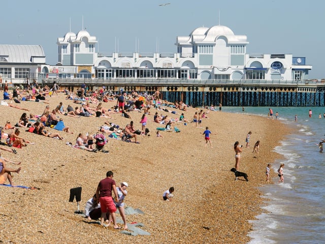 People flocked to Southsea seafront on Thursday, May 21 - the hottest day of the year. Picture: Sarah Standing (210520-2498)