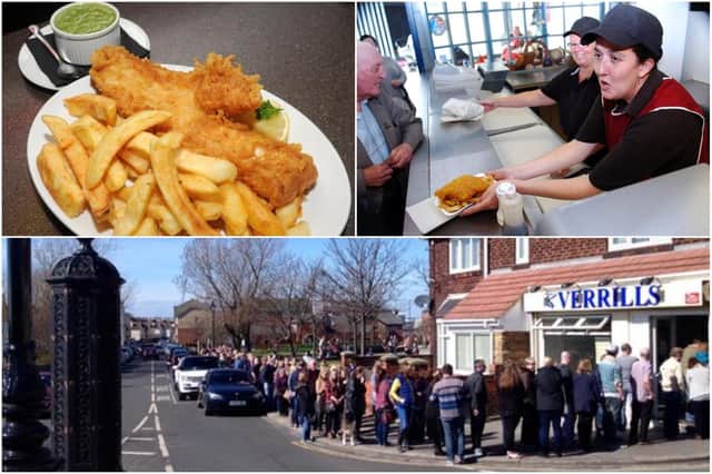 Mariner's (top right) and Verrills below feature in our look back at great Hartlepool fish and chip shops.
