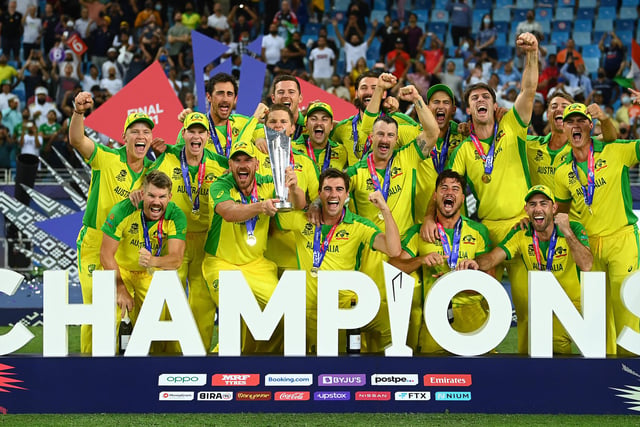 Australia won the men's T20 World Cup, beating New Zealand by eight wickets in the final. Who was the competition's top run scorer?

a) David Warner. b) Babar Azam. c) Jos Buttler.