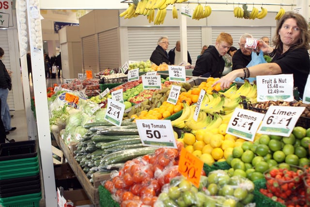 The fruit and veg stall at the moor market in 2013