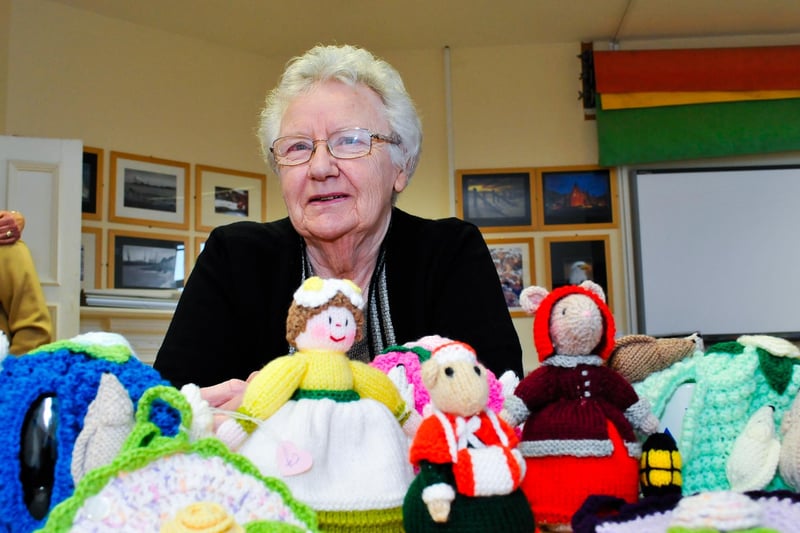 Two charities were set to benefit from the crafty efforts of the sewing club at the Peoples Centre in Hartlepool in 2014, where Margaret Oliver (pictured) knitted novelties to benefit the centre itself, along with the Great North Air Ambulance.