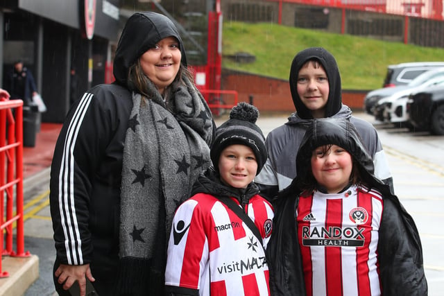 Blades fans outside Bramall Lane ahead of Sheffield United's match against Swansea City