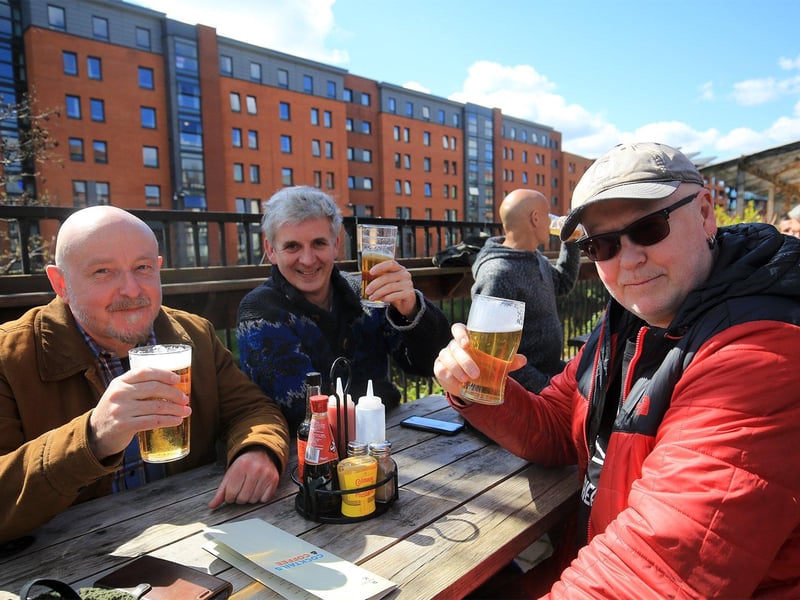 Pictured are Andrew Hobson, Jim Rylatt, and Dill Young
