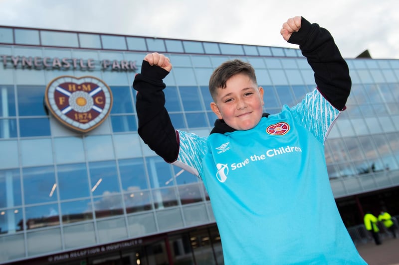 The game lived up to the pre-match excitement for this young Hearts supporter