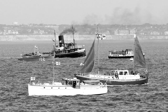 A fleet of Dunkirk Little Ships set sail across the English Channel to mark the 65th anniversary of one of the most important military rescues in history. Gareth Fuller / PA.