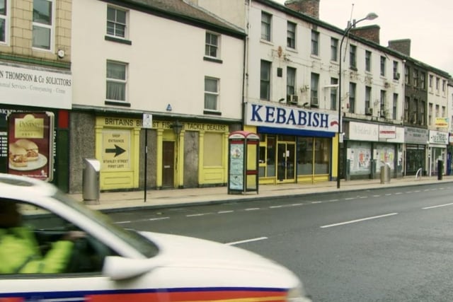 In the scene towards the end of Four Lions, Waj heads into Kebabish and takes the guests as hostages before the negotiator turns up to call him to negotiate their release. The filming location was Kebabish on The Wicker in Sheffield City Centre.