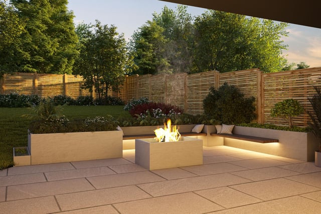 The private garden out back also features a small seating area with a built in firepit, making it a lovely space to sit and enjoy company during the evenings.