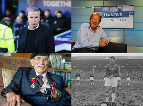 Four of the recognisable figures our readers said deserve a statue in Portsmouth. Top row, Kenny Jackett and Fred Dinenage and, bottom row, fondly-remembered D-Day hero John Jenkins and the late Jimmy Dickinson MBE. Pictures: Joe Pepler/Malcolm Wells/Habibur Rahman/Getty Images