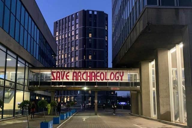 University of Sheffield students have occupied the Diamond building among others in support of striking staff (pic: Chloe Aslett)