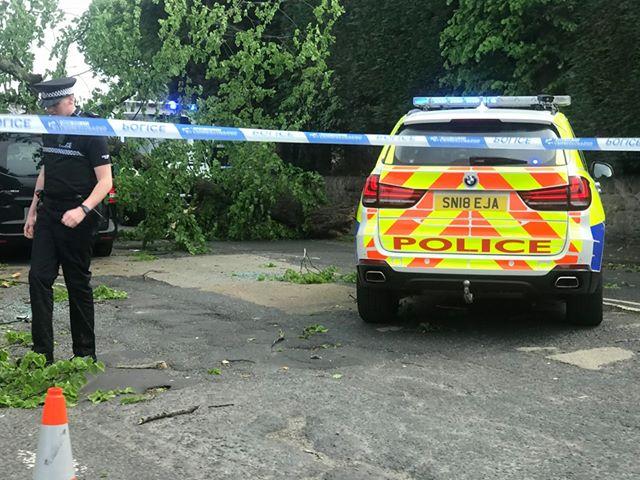 The taxi driver escaped unscathed, and police at the scene said no one else was injured.
