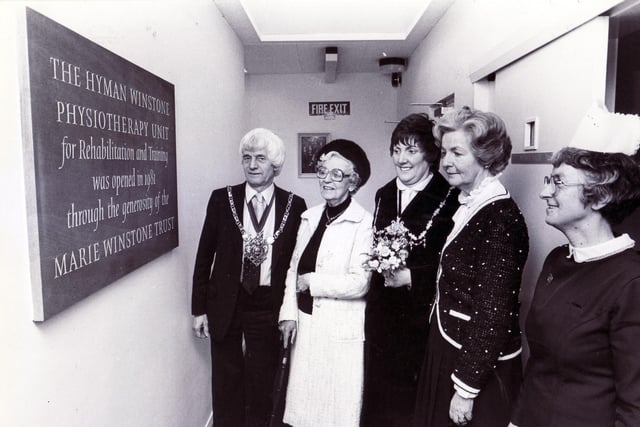 The opening of the Hyman Winstone Physiotherapy Unit at St Luke's Hospice on March 27, 1981