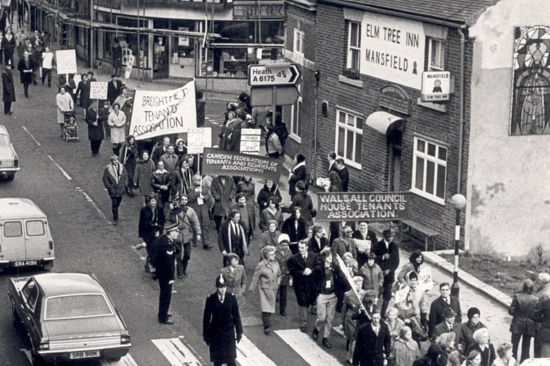 Rent Act protestors at Clay Cross, December 1972