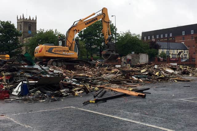 Demolition underway at the site of the Hartlepool Snooker Centre. Remember this from 2014?