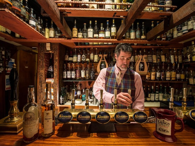 Get your glow on by the wood burning stoves and at the whisky bar. At the moment, The Anderson is supporting local, independent breweries through the pandemic. Definitely worth raising a glass to that.