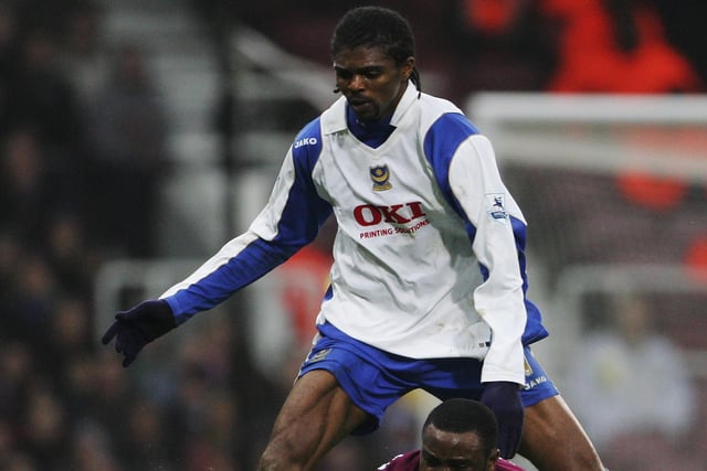 Fratton favourite, Kanu, scored the winner in Pompey FA Cup triumph which helped Adams side reach Europe. He made 165 appearances in his six-year stay on the south-coast and retired following the club's relegation to League One in 2012. After his retirement, the 45-year-old set up Kanu Soccer Academy in Nigeria, which helps boys and girls from five to 18 get into football. (Photo by Phil Cole/Getty Images)