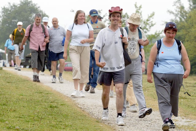 Residents from the Parkwood Day Centre, based in Alfreton, Derbyshire, took part in a sponsored walk at Carsington Water in 2006